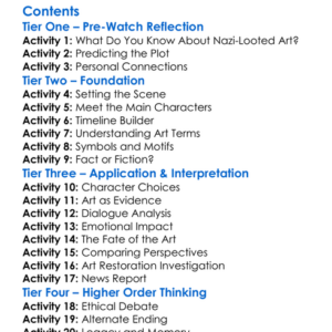 The Spoils A Fight For Nazi-Looted Art 2025 Worksheet Activity Booklet