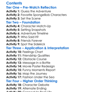 The Spongebob Movie Sponge On The Run Worksheet Activity Booklet