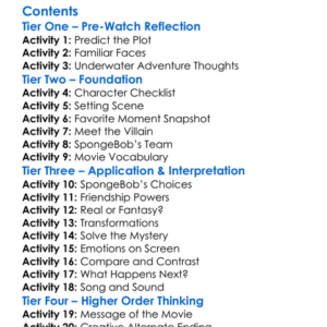 The Spongebob Movie Sponge Out Of Water 2015 Worksheet Activity Booklet