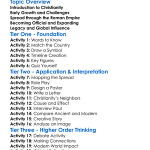 The Spread Of Christianity Worksheet Activity Booklet