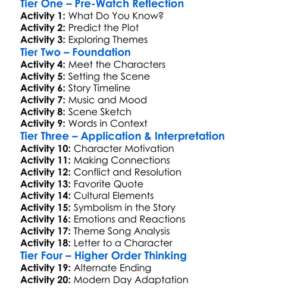 The Stories Of West Side Story 2022 Worksheet Activity Booklet