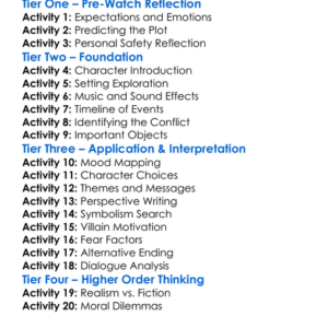 The Strangers 2008 Worksheet Activity Booklet