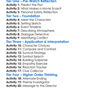 The Strangers Chapter 1 2024 Worksheet Activity Booklet