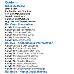 The Structure Of Dna And Genetic Inheritance Worksheet Activity Booklet