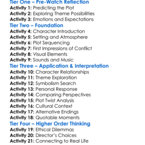 The Suicide Club 2000 Worksheet Activity Booklet