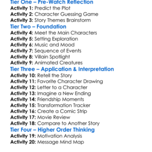 The Swan Princess Worksheet Activity Booklet