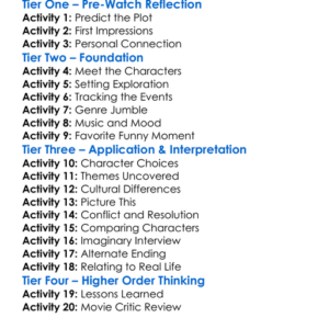 The Swing Of Things 2020 Worksheet Activity Booklet