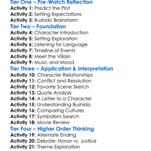 The Sword Of Bushido 1990 Worksheet Activity Booklet