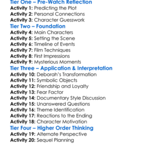 The Taking Of Deborah Logan 2014 Worksheet Activity Booklet
