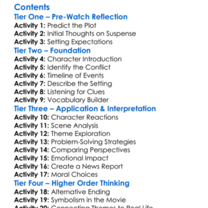 The Taking Of Pelham One Two Three 1998 Worksheet Activity Booklet