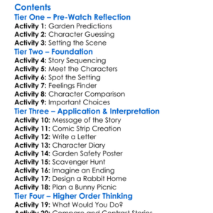 The Tale Of Peter Rabbit  Benjamin Bunny 1993 Worksheet Activity Booklet