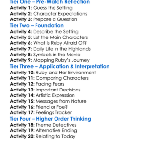 The Tale Of Ruby Rose 1988 Worksheet Activity Booklet