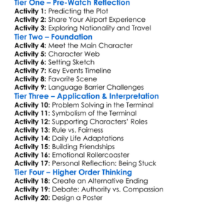 The Terminal 2004 Worksheet Activity Booklet
