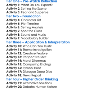 The Thing 1982 Worksheet Activity Booklet