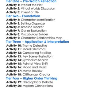 The Thirteenth Floor 1999 Worksheet Activity Booklet