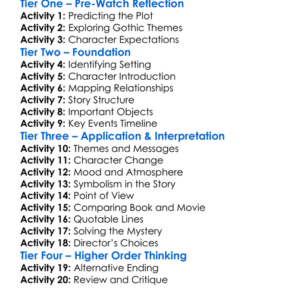 The Thirteenth Tale 2013 Worksheet Activity Booklet