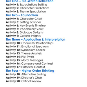The Three Lives Of Thomasina 1963 Worksheet Activity Booklet