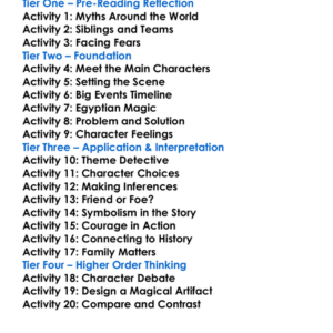 The Throne Of Fire Rick Riordan Worksheet Activity Booklet