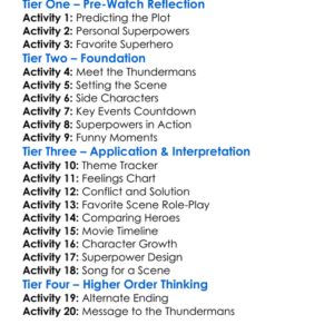 The Thundermans Return 2024 Worksheet Activity Booklet