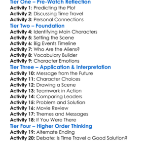 The Tomorrow War 2021 Worksheet Activity Booklet