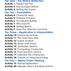 The Tourist 2010 Worksheet Activity Booklet