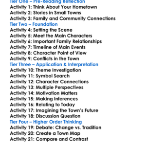 The Town William Faulkner Worksheet Activity Booklet