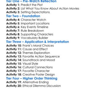 The Transporter 2002 Worksheet Activity Booklet