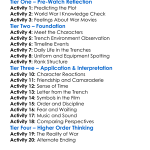 The Trench 1999 Worksheet Activity Booklet
