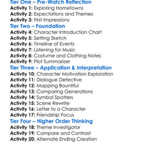 The Trip To Bountiful 1985 Worksheet Activity Booklet
