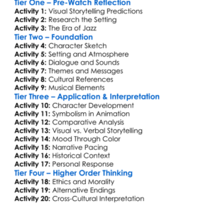 The Triplets Of Belleville 2003 Worksheet Activity Booklet