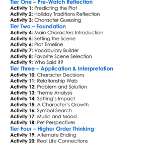 The Trouble With Mistletoe 2017 Worksheet Activity Booklet