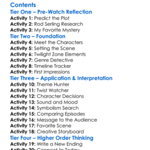 The Twilight Zone Rod Serlings Lost Classics 1994 Worksheet Activity Booklet