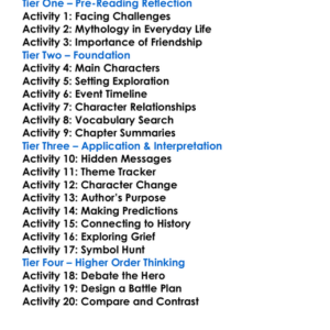 The Tyrants Tomb Rick Riordan Worksheet Activity Booklet