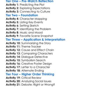 The Umbrella Men 2022 Worksheet Activity Booklet