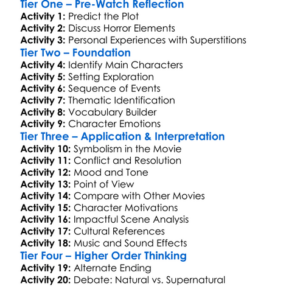 The Unborn 2009 Worksheet Activity Booklet