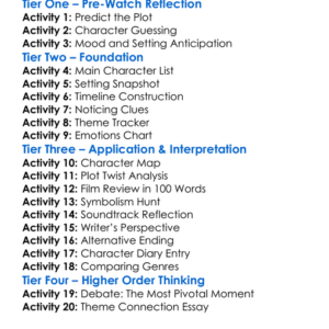 The Uninvited 2025 Worksheet Activity Booklet