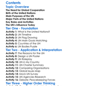 The United Nations Formation And Role Worksheet Activity Booklet