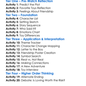 The Velveteen Rabbit 2023 Worksheet Activity Booklet