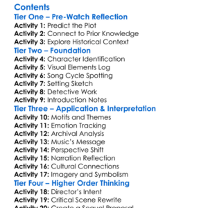 The Village Detective A Song Cycle 2021 Worksheet Activity Booklet