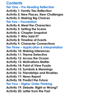 The Virginians William Makepeace Thackeray Worksheet Activity Booklet