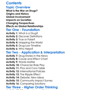 The War On Drugs And Its Global Effects Worksheet Activity Booklet