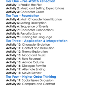 The Wash 2001 Worksheet Activity Booklet