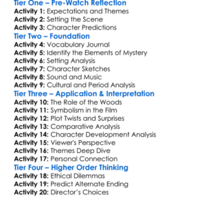 The Watcher In The Woods 1980 Worksheet Activity Booklet