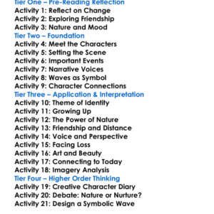 The Waves Virginia Woolf Worksheet Activity Booklet