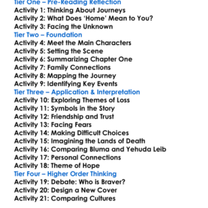 The Way Back Gavriel Savit Worksheet Activity Booklet