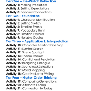 The Whales Of August 1987 Worksheet Activity Booklet