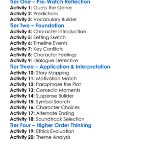 The Whole Nine Yards 2000 Worksheet Activity Booklet