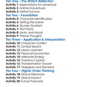 The Wild 2006 Worksheet Activity Booklet