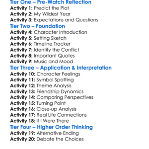 The Wild Years 2013 Worksheet Activity Booklet