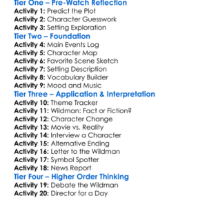 The Wildman Of Shaggy Creek 2025 Worksheet Activity Booklet